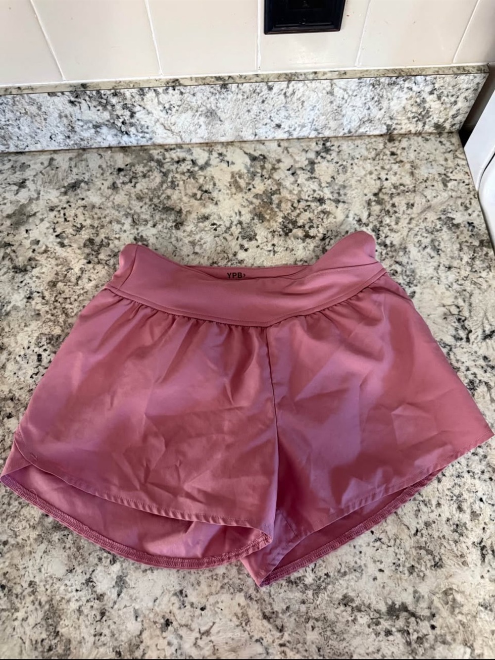 abercrombie kids dusty rose athletic shorts